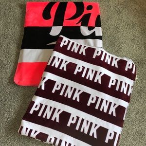 Rare PINK Sherpa blanket bundle